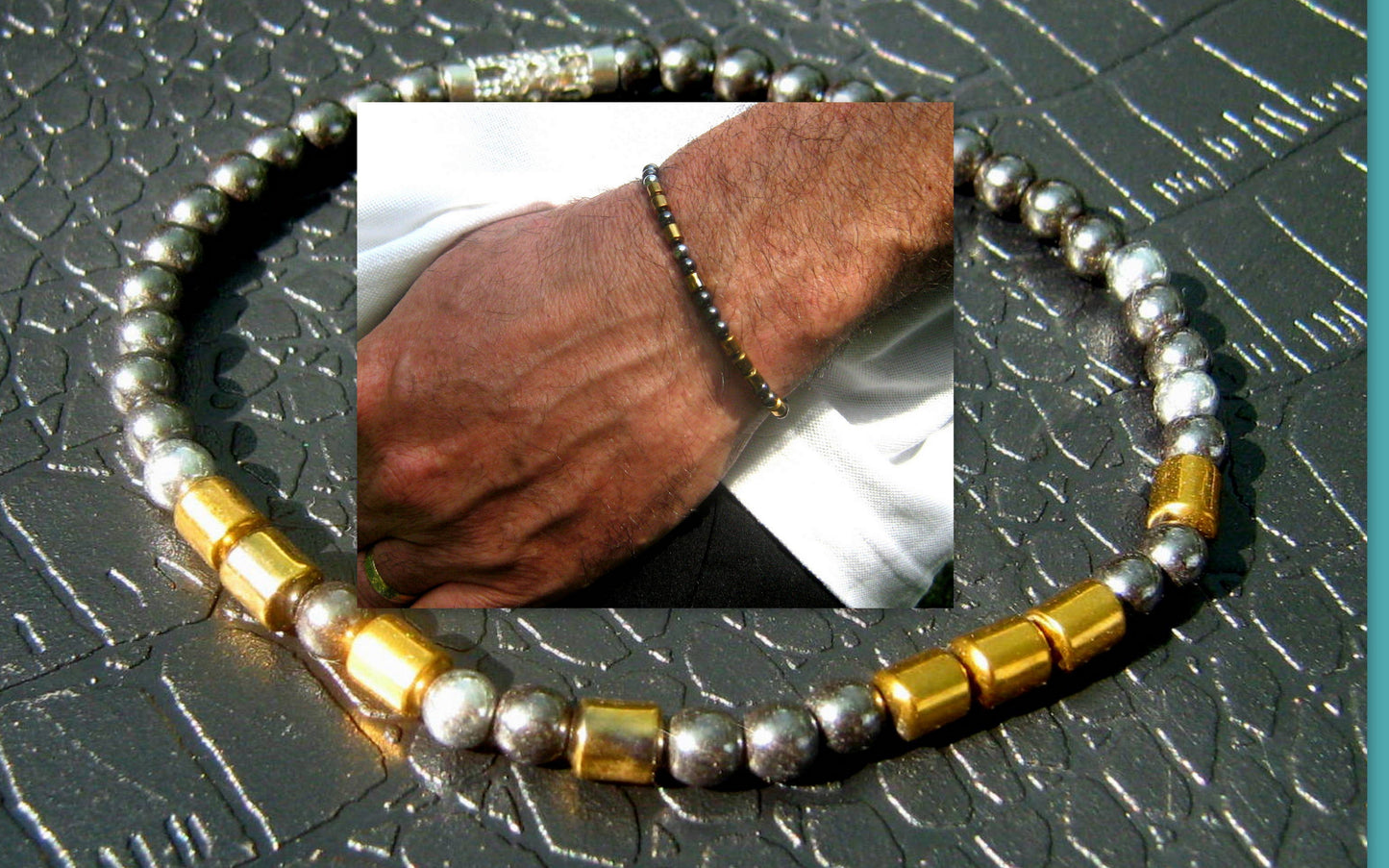 Custom MORSE CODE men/women hematite Bracelet, I love you Secret Message, Healing protection gemstone Men handmade slim bracelet Men gift