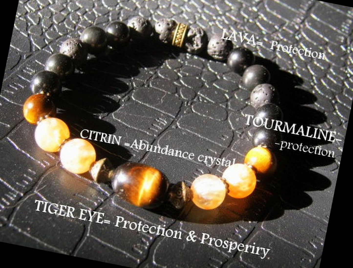Men TIGER EYE fertility Bracelet Tourmaline Citrine Lava stone, Handmade bracelet men gift