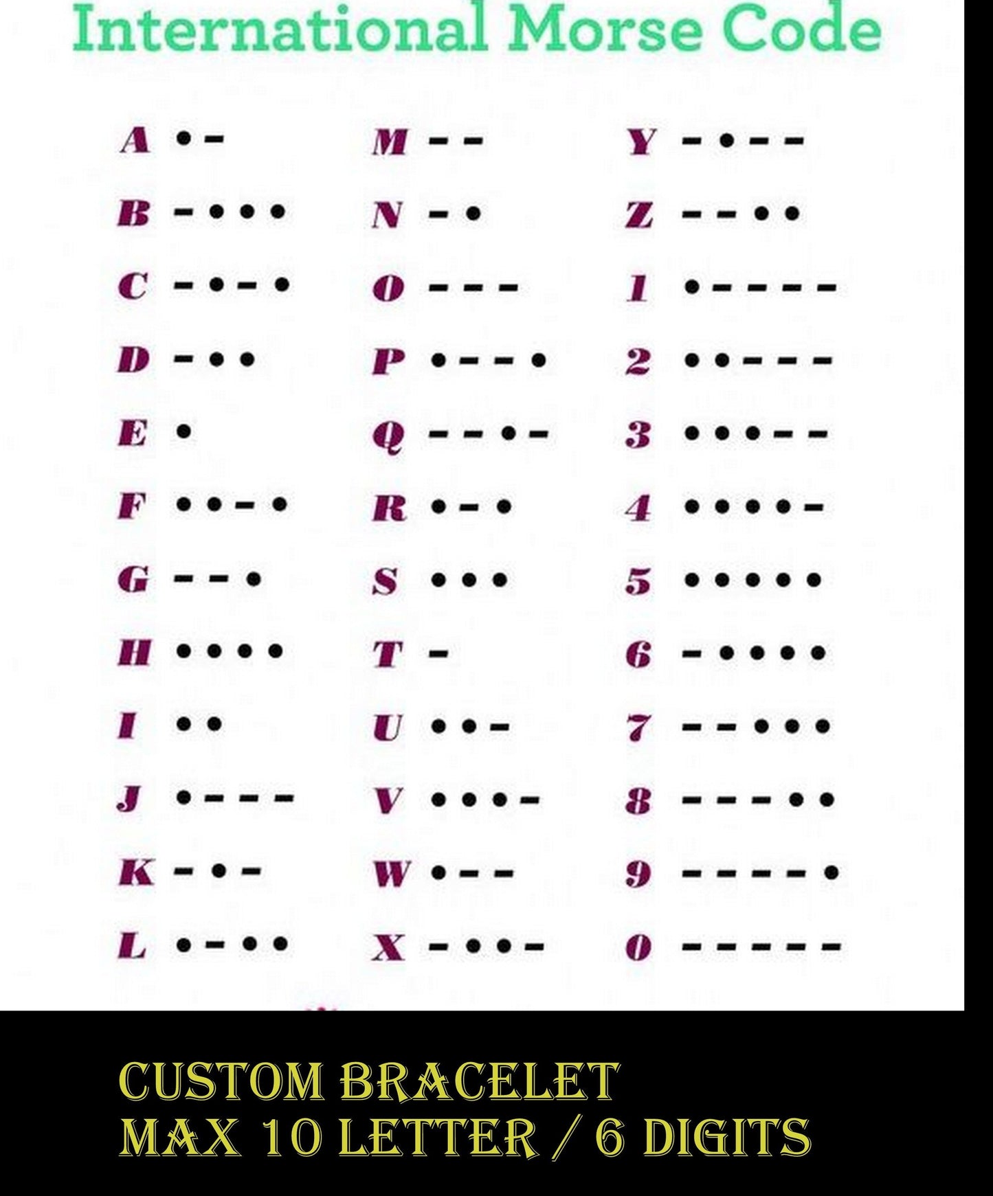 Custom CODE MORSE men/women Bracelet gold Hematite & Stainless steel chain, I love you Secret Message, Healing protection stone Men handmade slim bracelet Men gift