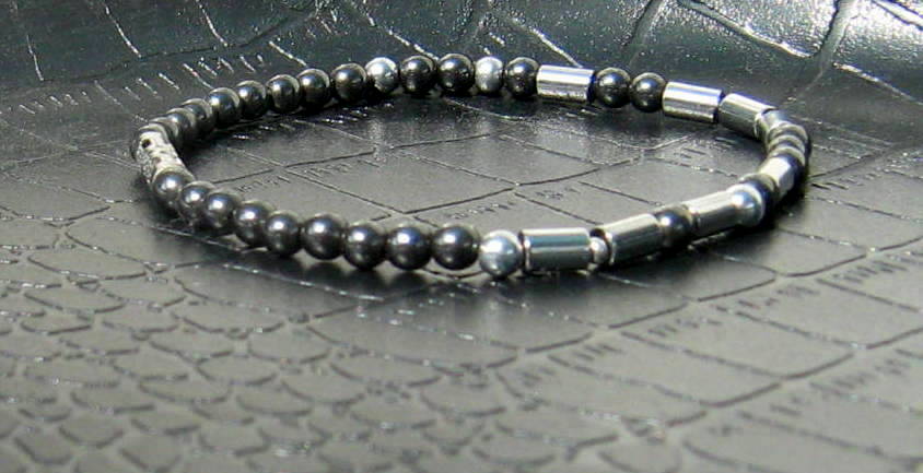 Men SET stack Bracelets I love you Jewelry Bracelet Hematite stone. Gift for couple, Men/women gift handmade slim bracelet