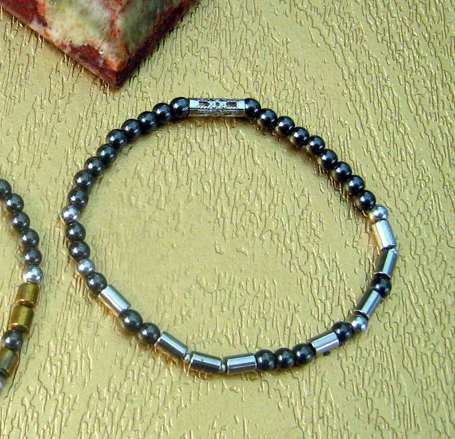 Men SET stack Bracelets I love you Jewelry Bracelet Hematite stone. Gift for couple, Men/women gift handmade slim bracelet