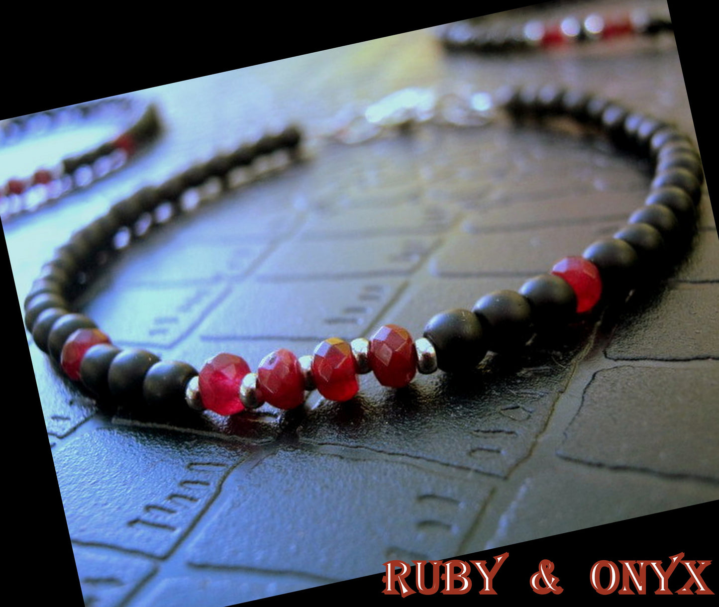 Men tiny RUBY Onyx Tourmaline Hematite Black Diamond Spinel bracelet, protection precious stone handmade slim bracelet men gift