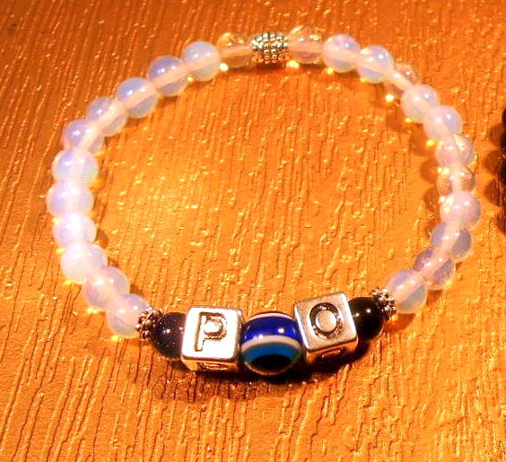 Men/ Woman Evil Eye stone Personalized BRACELET for Protection White shell Onyx Turquoise Lava hematite Handmade bracelet men gift