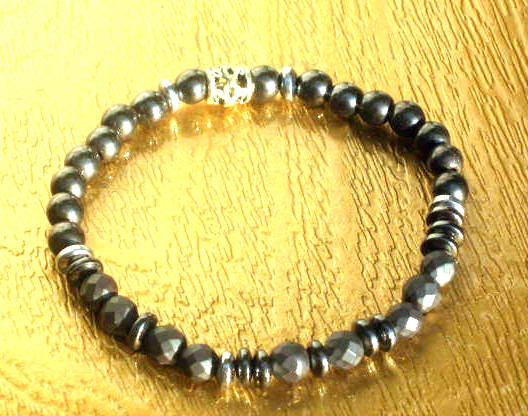 Custom MORSE CODE men/women hematite Bracelet, I love you Secret Message, Healing protection gemstone Men handmade slim bracelet Men gift