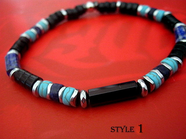 Men Bracelet LAPIS LAZULI Turquoise Tourmaline coco wood Protection stone, handmade bracelet men gift