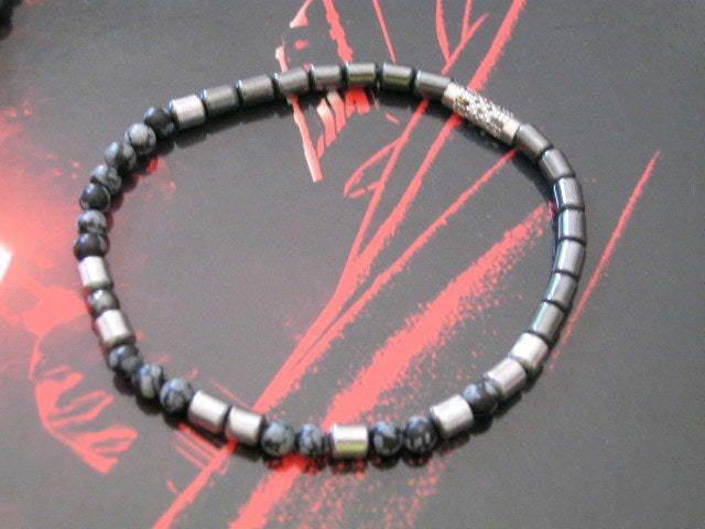 Custom MORSE CODE men/women Hematite Obsidian Bracelet, I love you Secret Message, Healing protection gemstone Men handmade slim bracelet Men gift