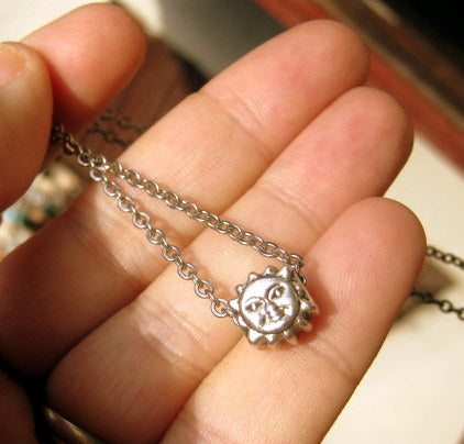 Men SUNSHINE pendant protection Necklace, chain stainless steel, Handmade necklace Men Gift