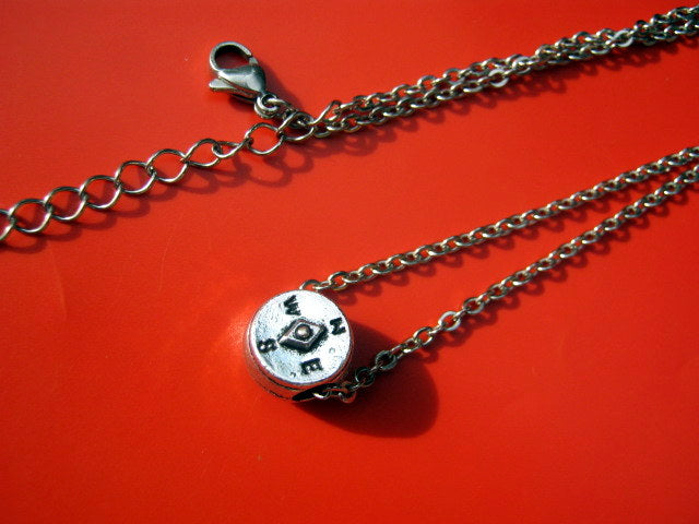 Men COMPASS pendant Necklace, chain stainless steel handmade necklace Men Gift