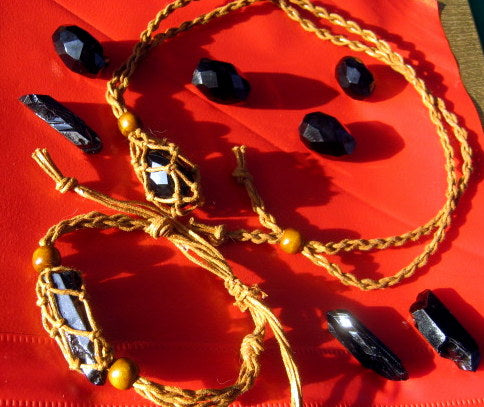 Men TURQUOISE, Obsidian raw stone, Sandalwood Hematite bracelet thin Cord slice knot Bracelet, Healing crystal, Stack slim set surfer Handmade bracelet men gift