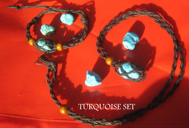 Men TURQUOISE, Obsidian raw stone, Sandalwood Hematite bracelet thin Cord slice knot Bracelet, Healing crystal, Stack slim set surfer Handmade bracelet men gift