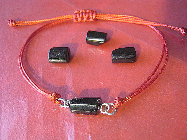 TOURMALINE stone men slim bracelet Cord slice knot, Protection stone, minimalist surfer Handmade bracelet Men/women/couple gift,