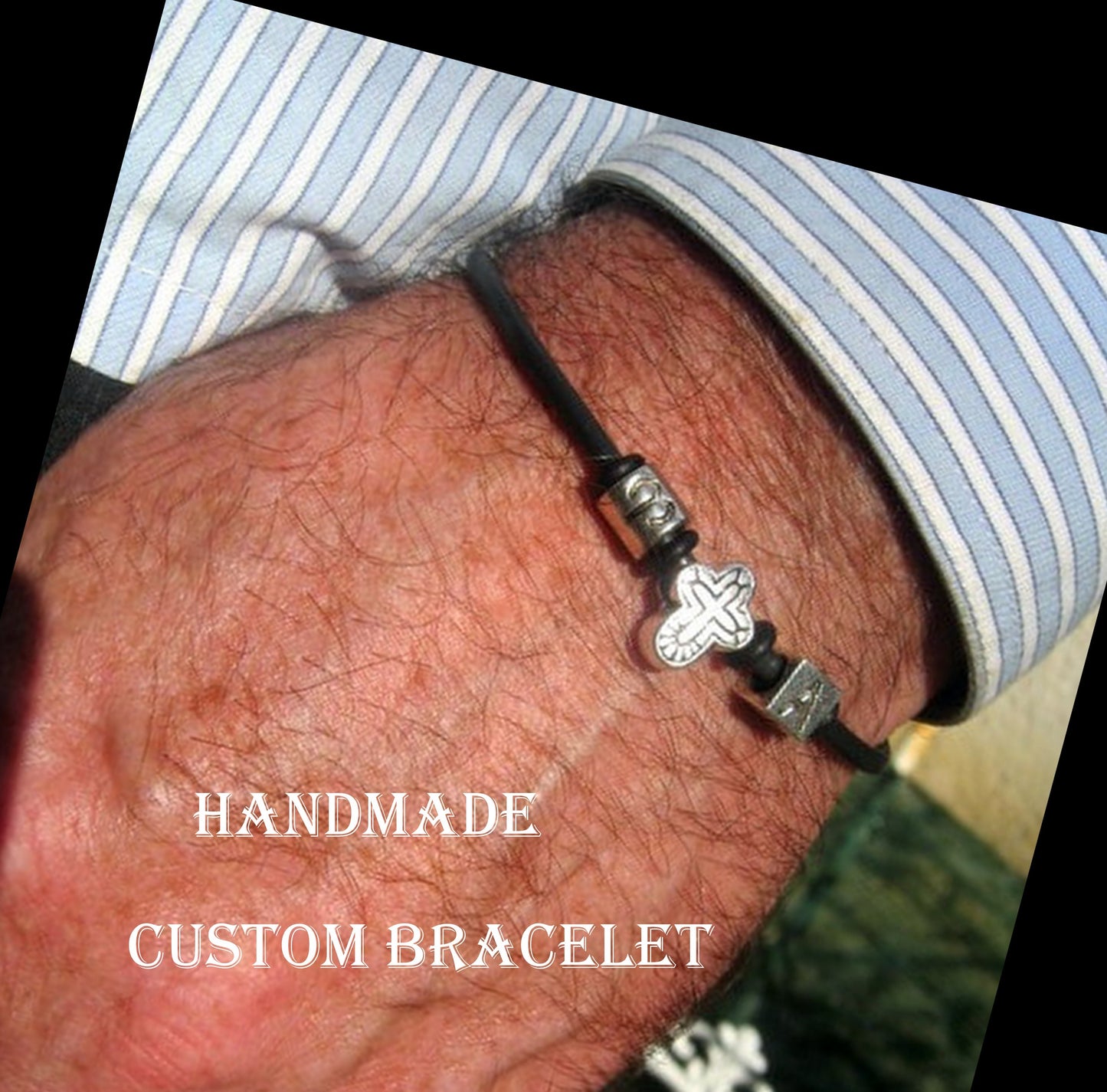 Men CROSS pendant protection Necklace, chain stainless steel, Handmade necklace Men Gift