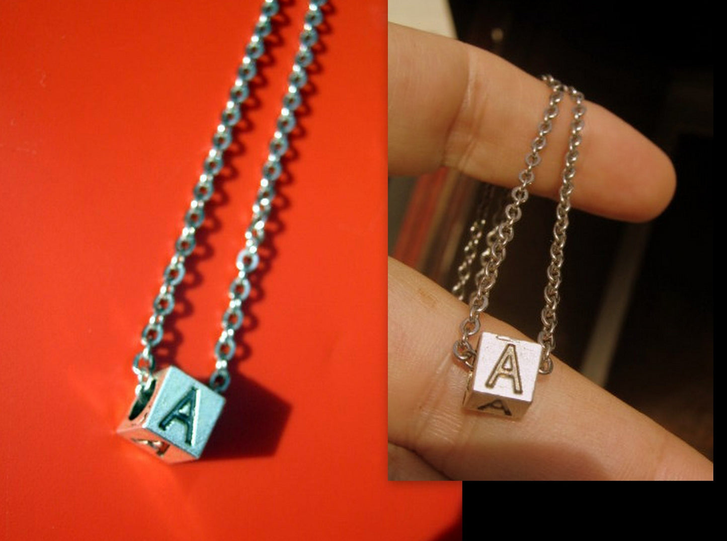 Men initial/ letter/ zodiac custom pendant Necklace, chain stainless steel handmade necklace Men women Gift