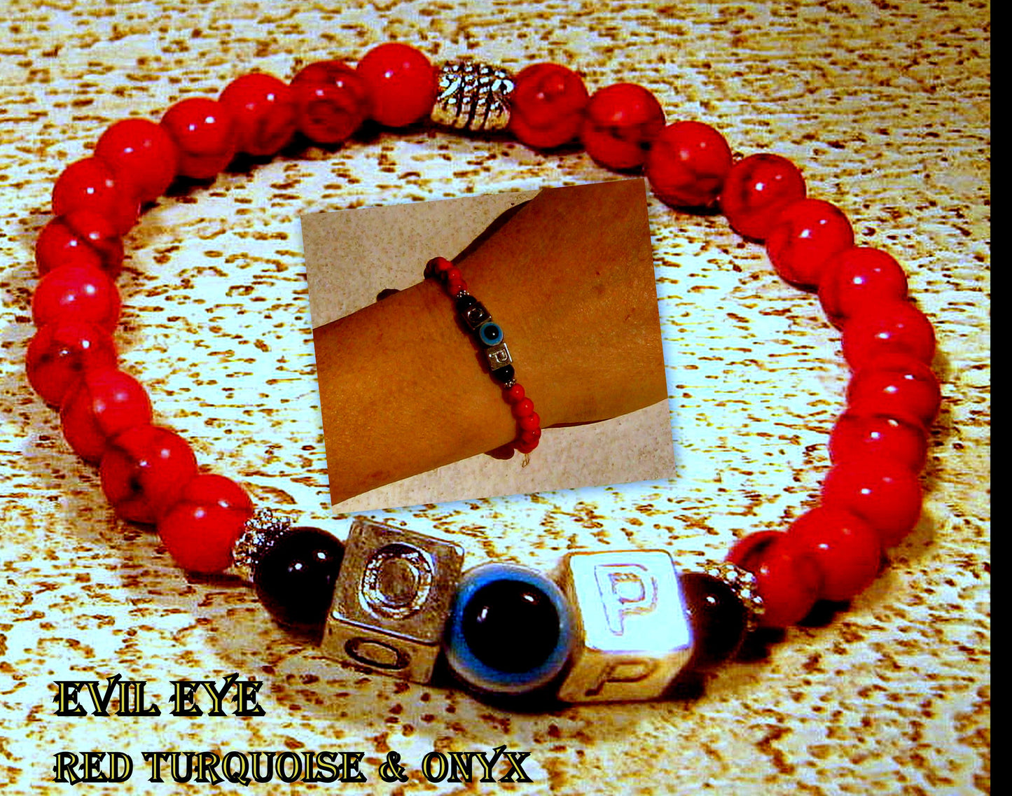 Men/ Woman Evil Eye stone Personalized BRACELET for Protection White shell Onyx Turquoise Lava hematite Handmade bracelet men gift