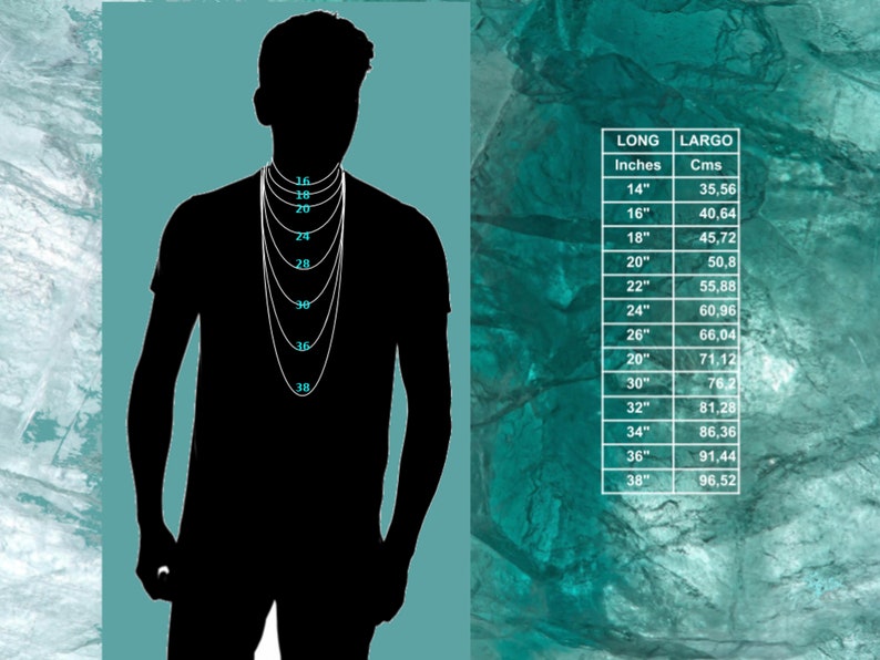 TURQUOISE stone men pendant Necklace EMF Protection, healing crystal, chain stainless steel handmade necklace Men Gift