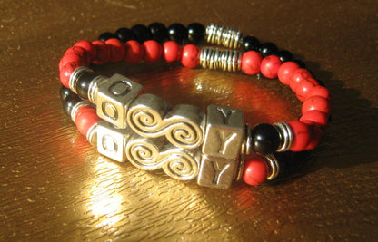 COUPLE Infinity custom stone BRACELETS, Engagement Handmade gemstone bracelets men women couple gift