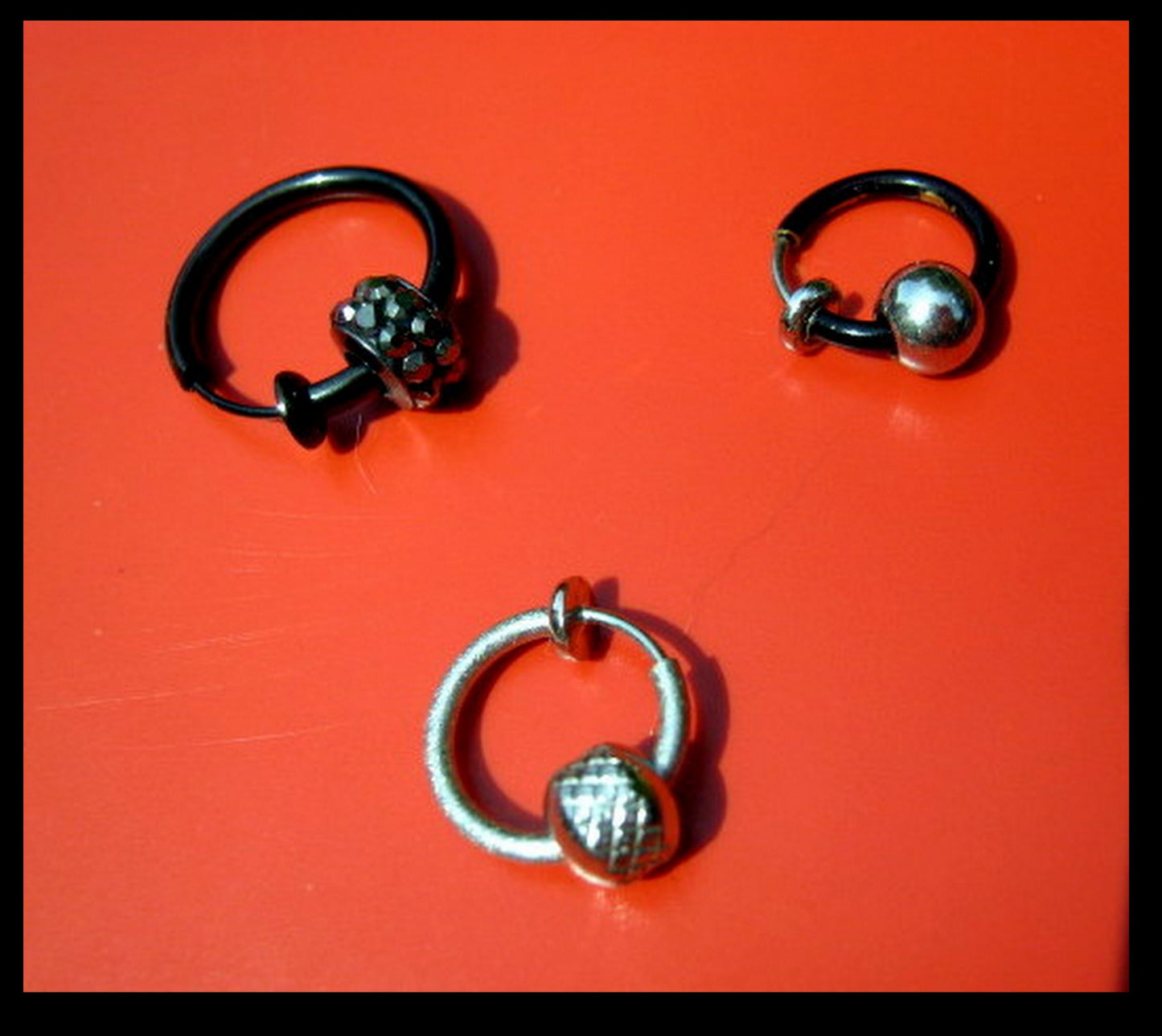 Men Ball punk Earring Hoop or Clip on non piercing  earring, Dangle Handmade earring women men gift