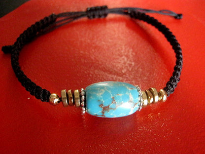 Men Opal Lava bracelet thin Cord black red slice knot Bracelet, Healing crystal, Stack slim set surfer Handmade bracelet men gift