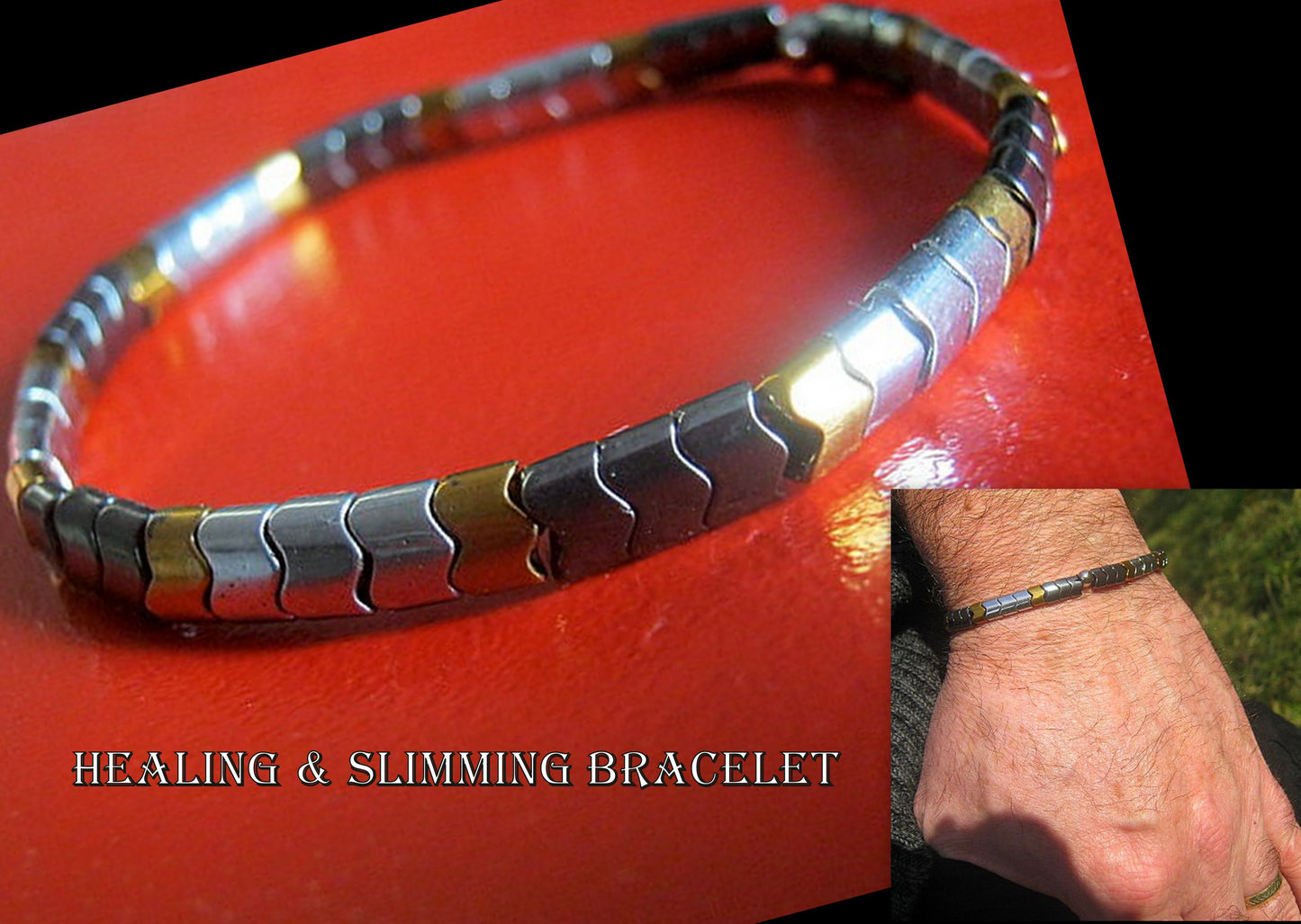 Men Bracelet Hematite wave, Mala Protection Bracelet Healing stone, handmade bracelet men gift